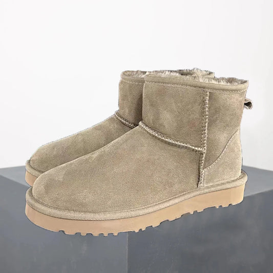 Winterliche Damenstiefel – Ultra Mini Plateau Stiefel aus Leder mit Warmem Futter für Stil und Komfort 4