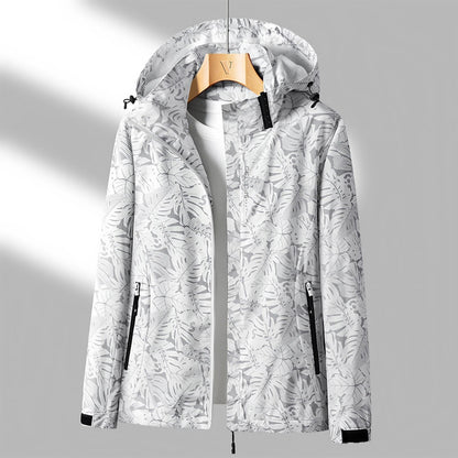Giacca outdoor leggera da donna – impermeabile con cappuccio regolabile e tasche con cerniera
