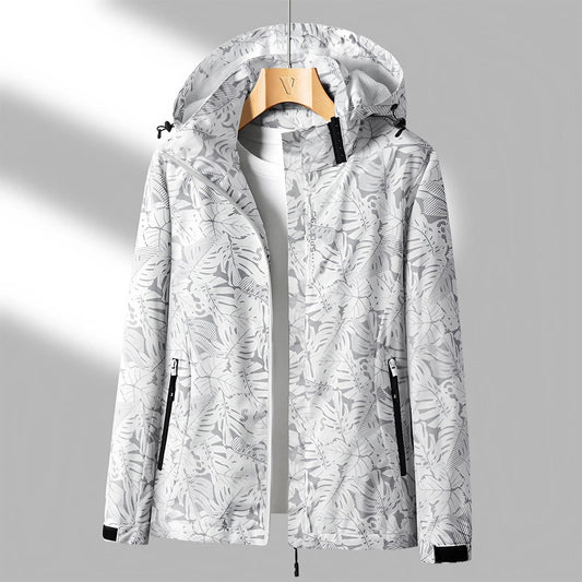Giacca outdoor leggera da donna – impermeabile con cappuccio regolabile e tasche con cerniera