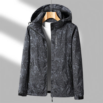Giacca outdoor leggera da donna – impermeabile con cappuccio regolabile e tasche con cerniera