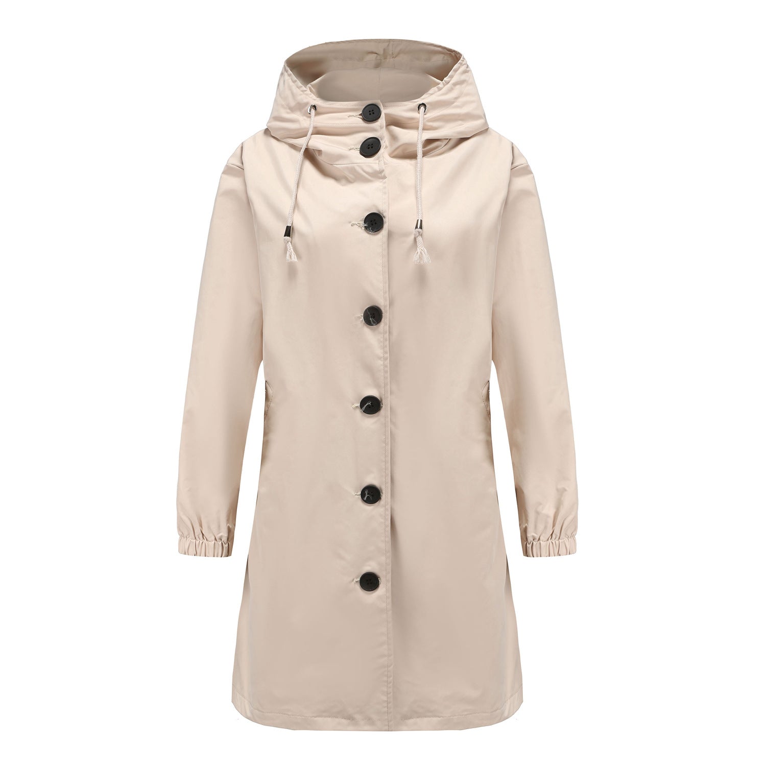 Women's Lightweight Waterproof Rain Jacket with Hood - Casual Outdoor Windbreaker 1