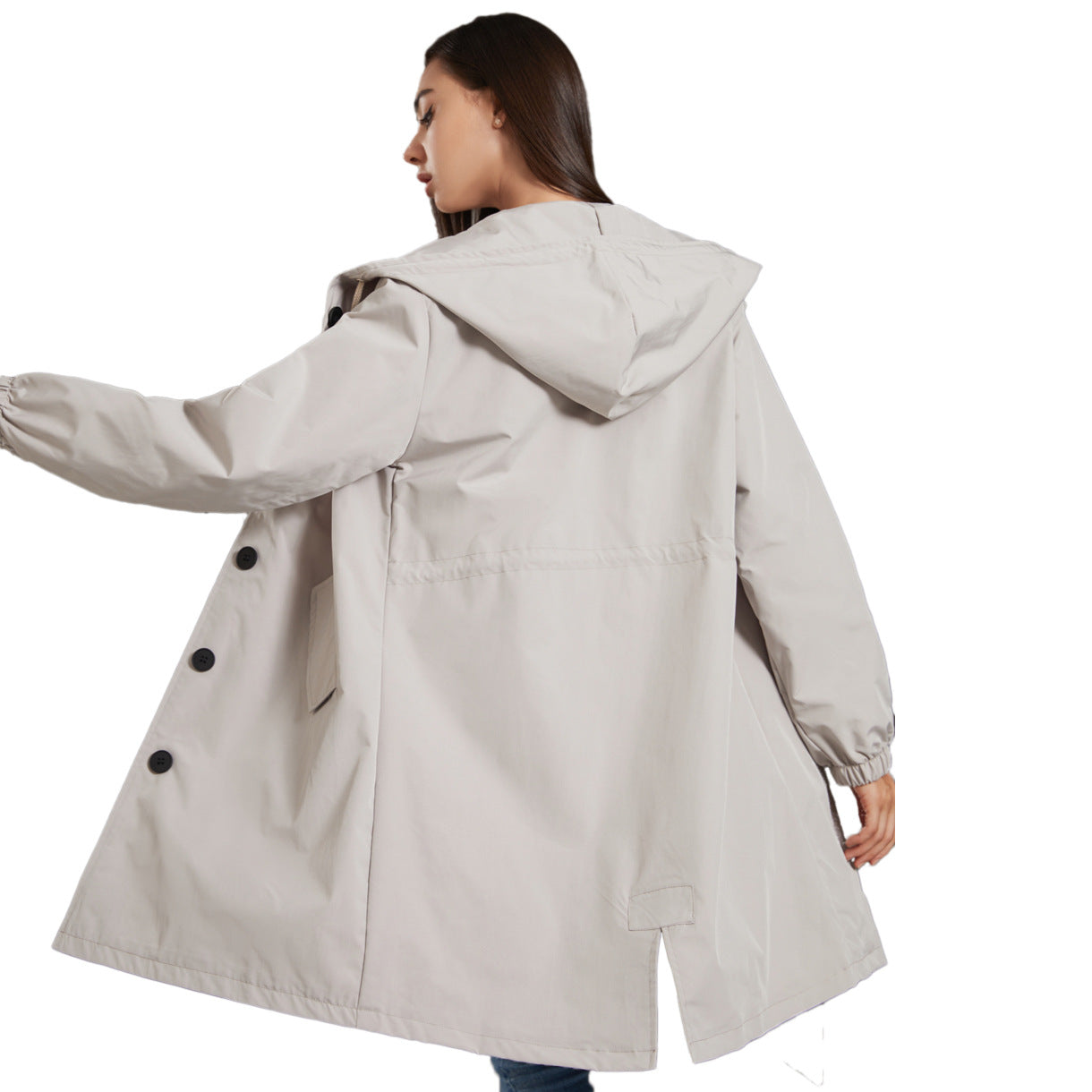 Women's Lightweight Waterproof Rain Jacket with Hood - Casual Outdoor Windbreaker 3