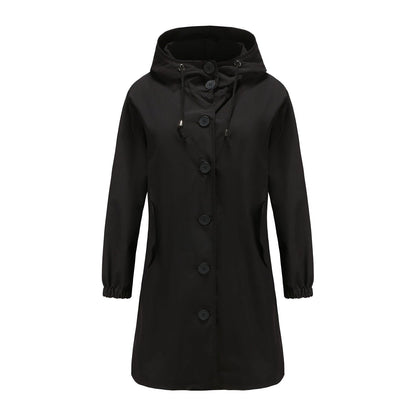 Women's Lightweight Waterproof Rain Jacket with Hood - Casual Outdoor Windbreaker 5