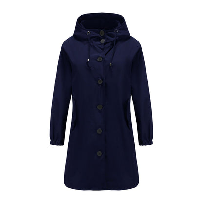 Women's Lightweight Waterproof Rain Jacket with Hood - Casual Outdoor Windbreaker 6