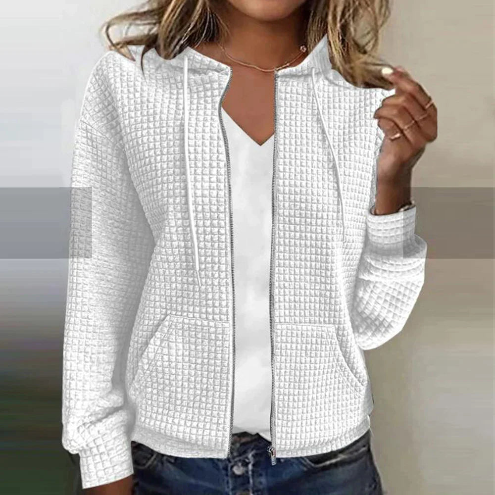Women's Quilted Hooded Jacket with Zip Front – Casual Regular Fit Winter Coat for Everyday Wear 4