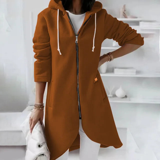 WinterHaven – Weiche Damenjacke mit Kapuze und Taschen für Gemütlichkeit und stilvolle Alltagsmomente