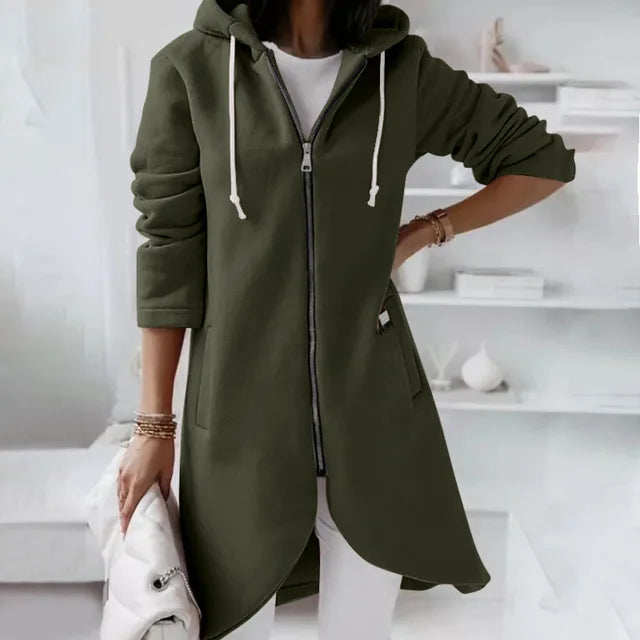 WinterHaven – Weiche Damenjacke mit Kapuze und Taschen für Gemütlichkeit und stilvolle Alltagsmomente