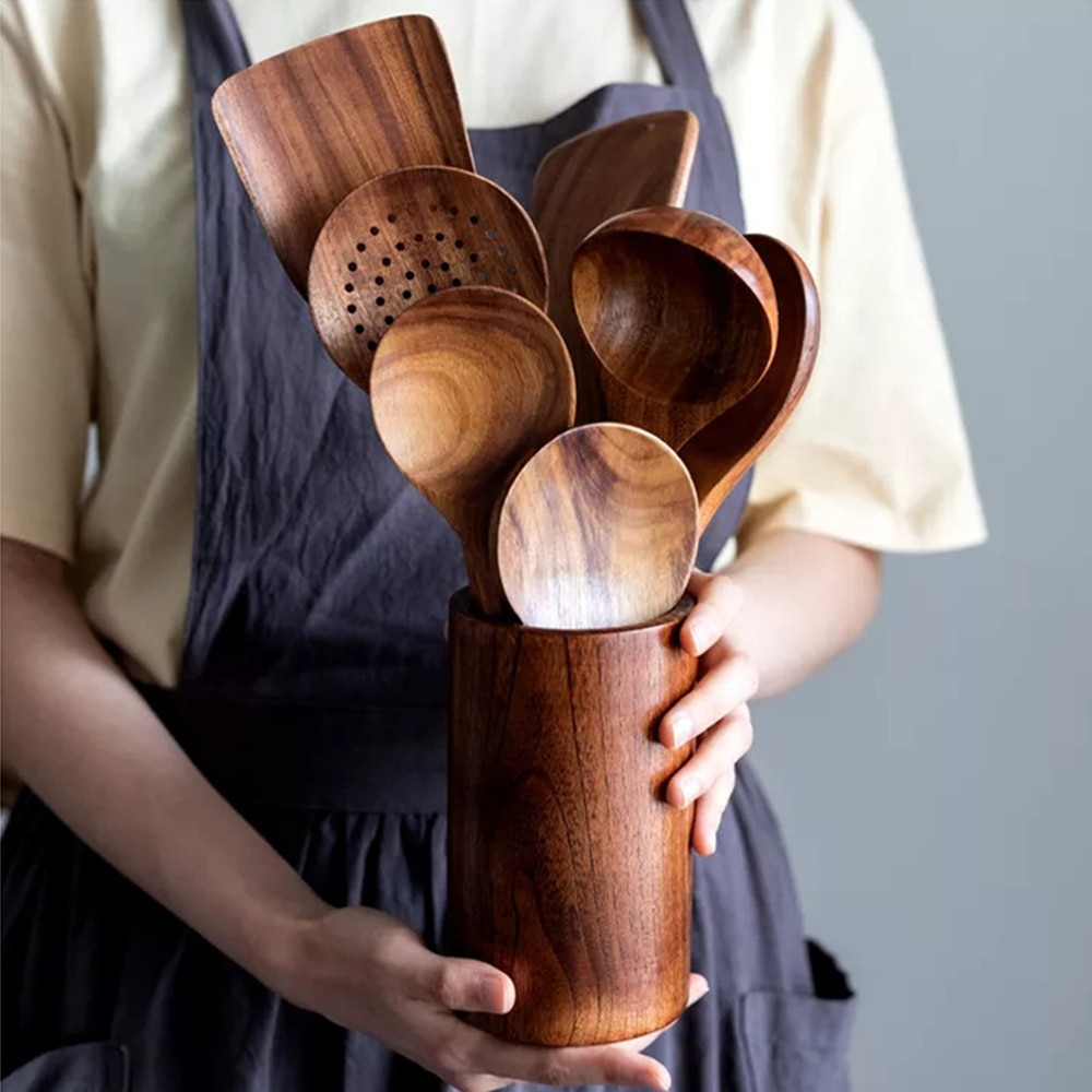 WoodChef - Küchenwerkzeug-Set aus Teakholz 0