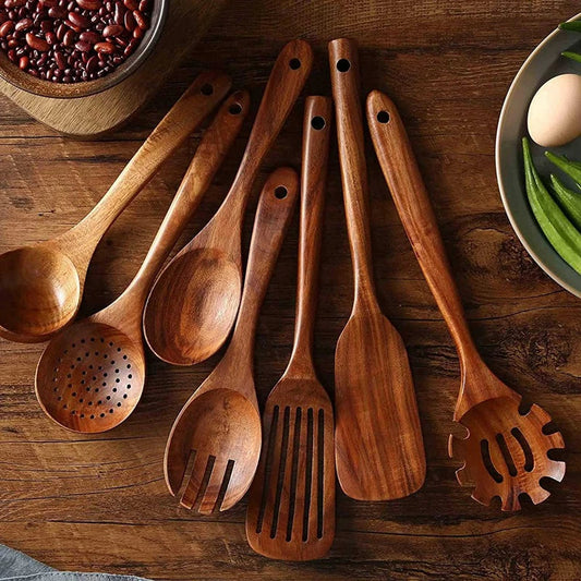 WoodChef - Küchenwerkzeug-Set aus Teakholz 1