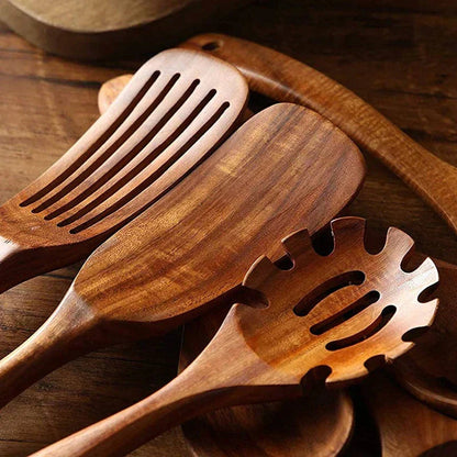 WoodChef - Küchenwerkzeug-Set aus Teakholz 2