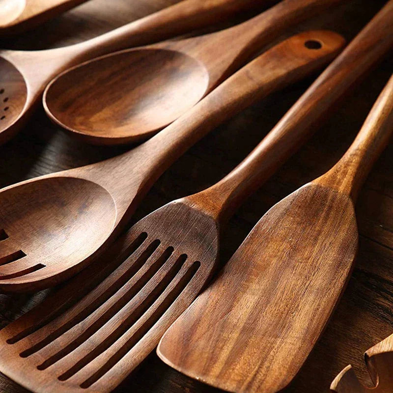 WoodChef - Küchenwerkzeug-Set aus Teakholz 3