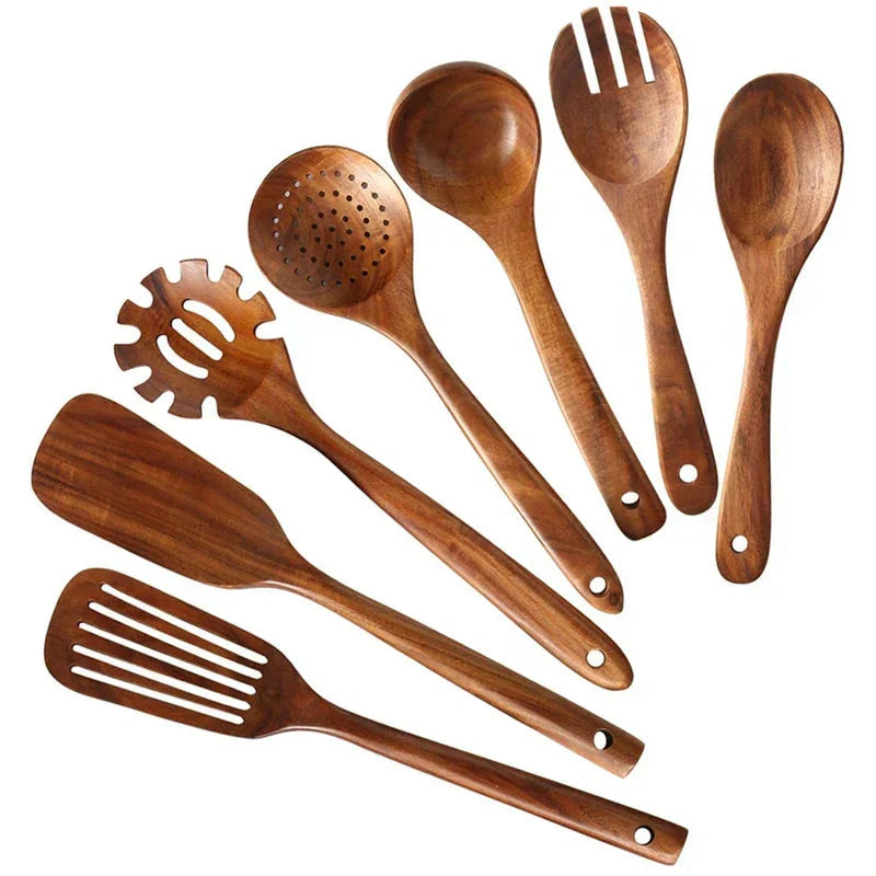 WoodChef - Küchenwerkzeug-Set aus Teakholz 5
