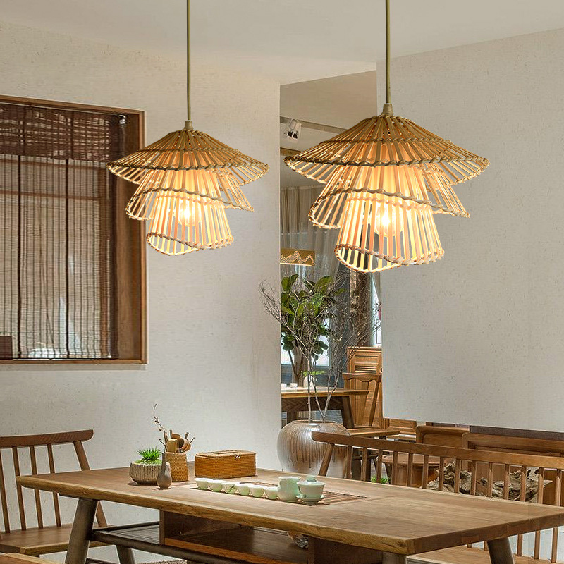 Woodhaven | Edle Hängelampe aus Rattanholz 0