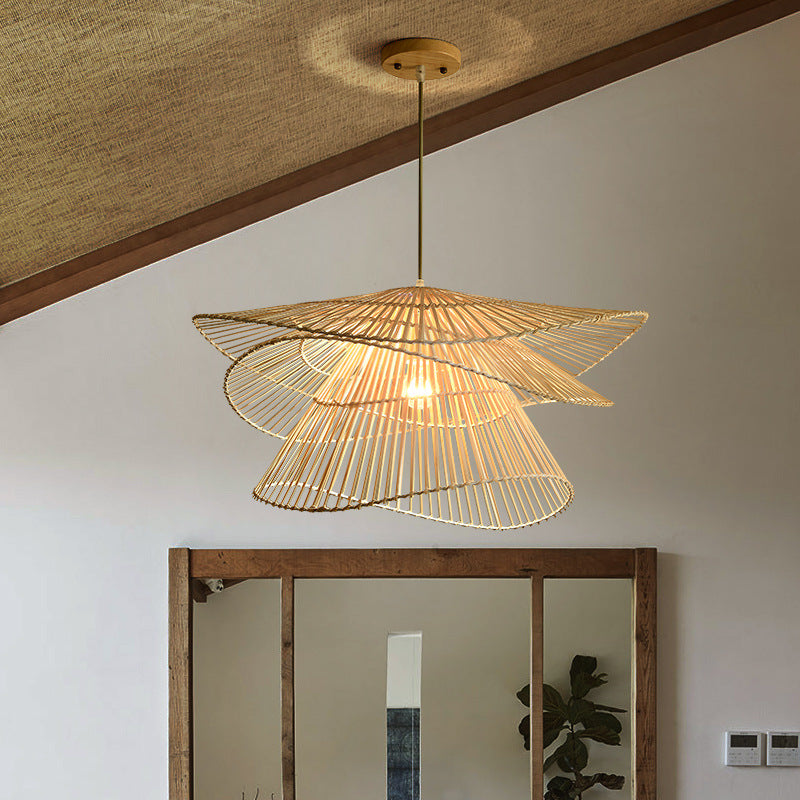 Woodhaven | Edle Hängelampe aus Rattanholz 1