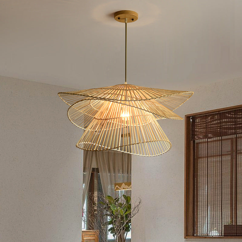Woodhaven | Edle Hängelampe aus Rattanholz 2