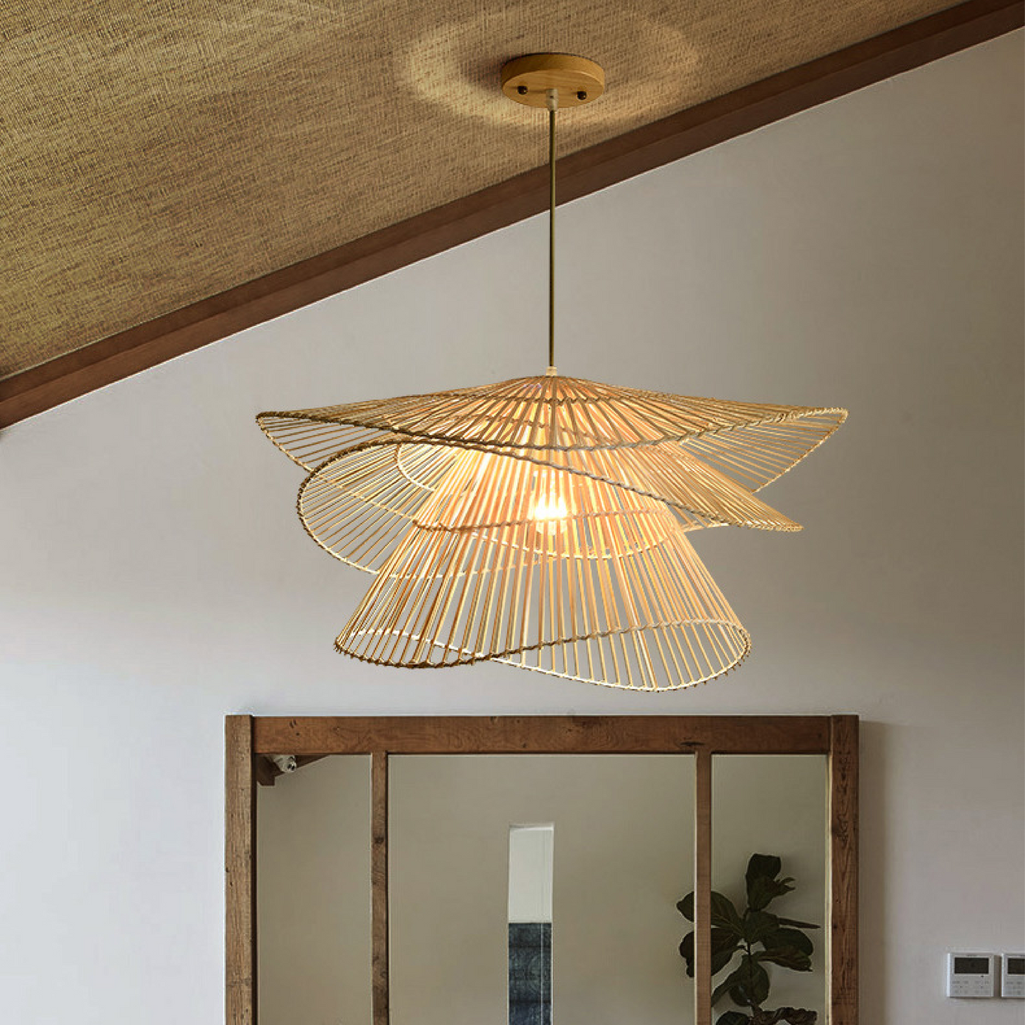 Woodhaven | Edle Hängelampe aus Rattanholz 3