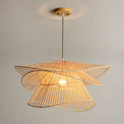 Woodhaven | Edle Hängelampe aus Rattanholz 4