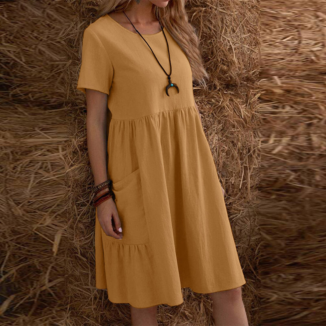 Damen Kleid Schwarz Größe M Polyester - Sommerkleid für Stilvolle Tage-6