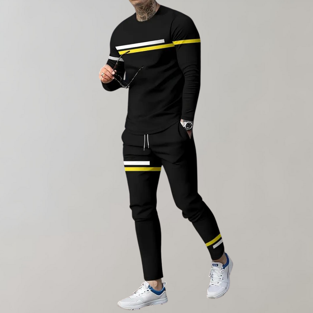 Herren Trainingsanzug Zweiteilig Atmungsaktiv Polyester für Komfort und Stil-2