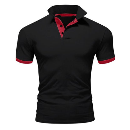 Herren Polo Shirt Schwarz Größe M Polyester-1