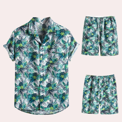 Variant image for Herren Set Blau Größe M Atmungsaktiv Baumwolle - Trendy Sommerlook für Männer-11