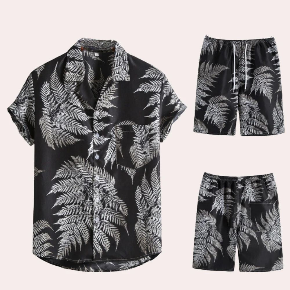 Variant image for Herren Set Blau Größe M Atmungsaktiv Baumwolle - Trendy Sommerlook für Männer-21