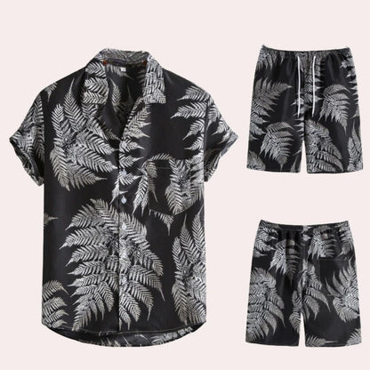 Variant image for Herren Set Blau Größe M Atmungsaktiv Baumwolle - Trendy Sommerlook für Männer-21