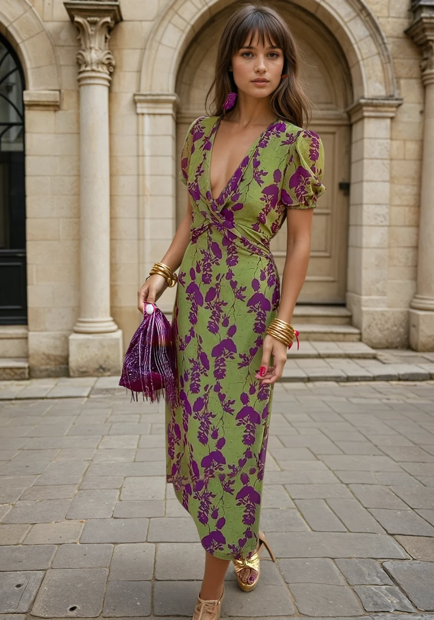 Anna | Long women's dress with floral print | Airy, elegant & perfect for summer