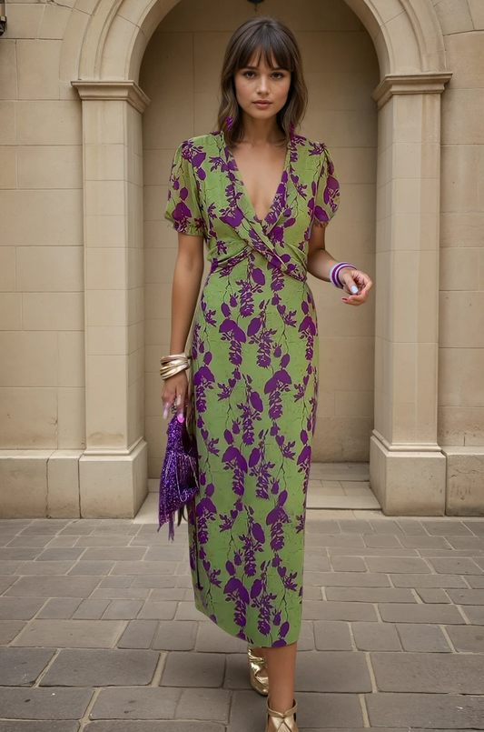 Anna | Long women's dress with floral print | Airy, elegant & perfect for summer