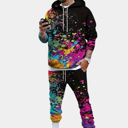 Herren Set Pullover und Jogginghose Komfortabel Trendy Baumwolle-2
