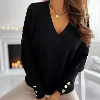 Comfortable V-neck sweater for anytime comfort