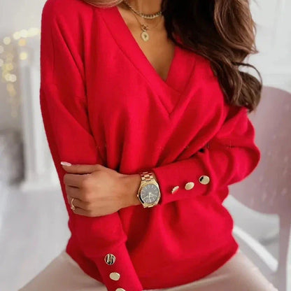 Comfortable V-neck sweater for anytime comfort