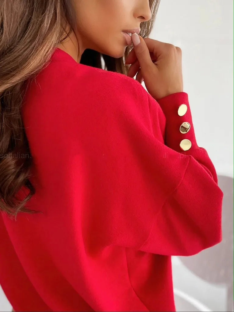 Comfortable V-neck sweater for anytime comfort
