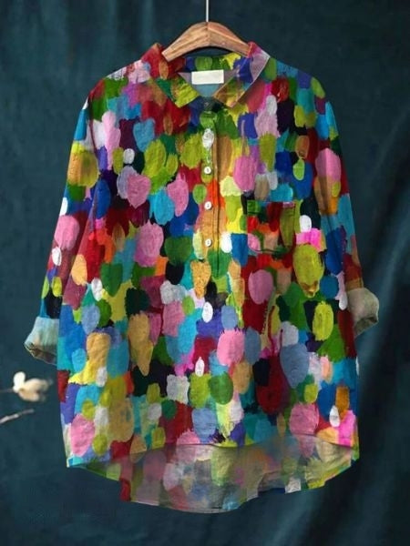 Women's purple blouse | Floral Pattern Blouse for a Fresh, Casual Look