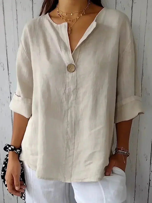 Damen Lindala Top | Casual V-neck shirt for every occasion
