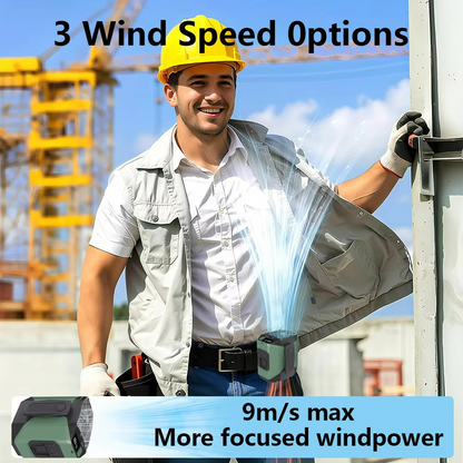 Wearable Waist Fan with Power Bank Function and Flashlight