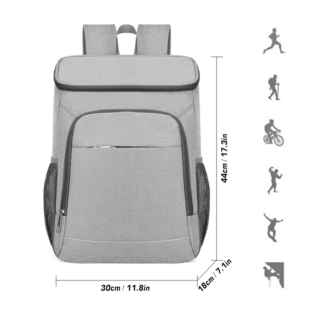 Picnic and camping backpack with insulated cooler box for hikes