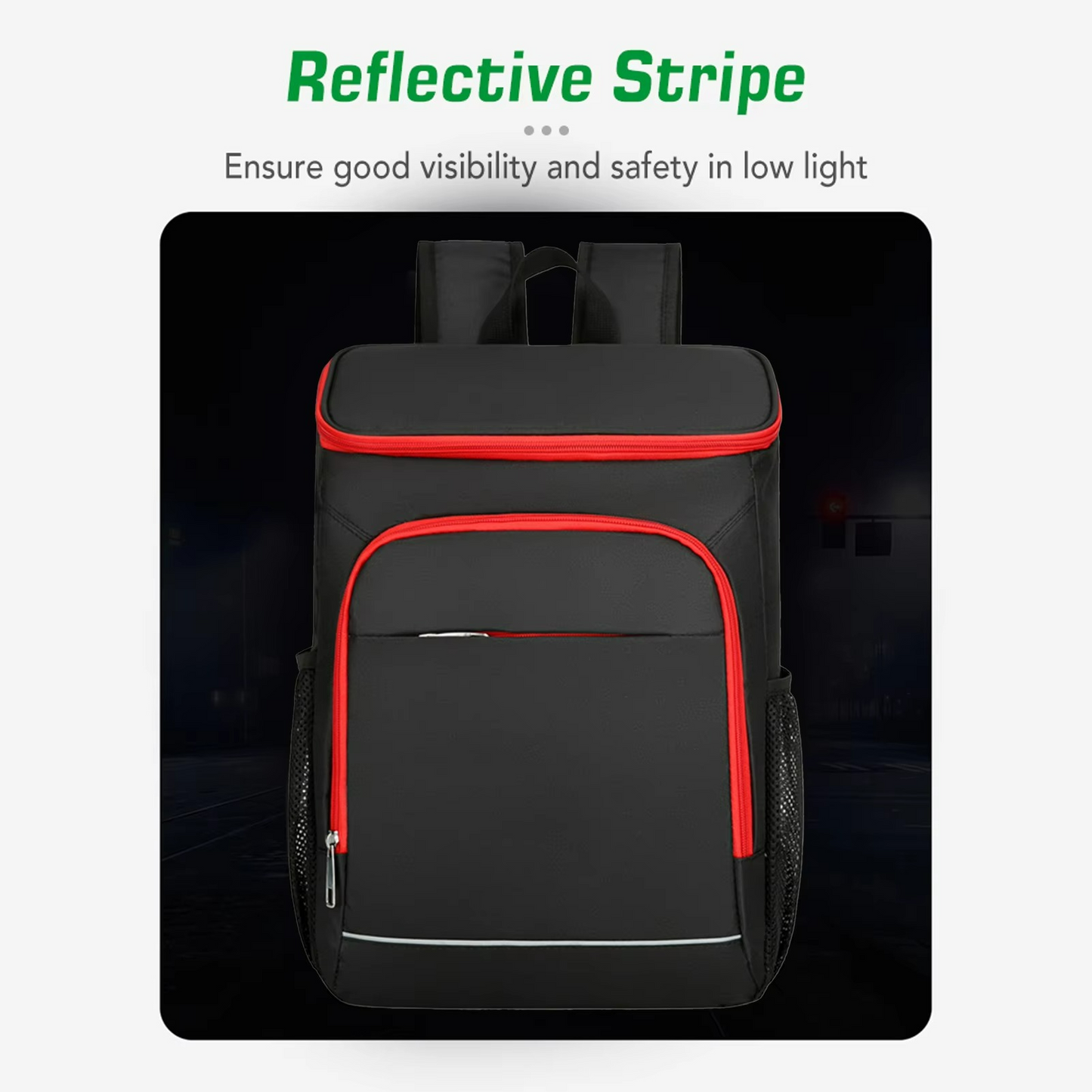 Picnic and camping backpack with insulated cooler box for hikes