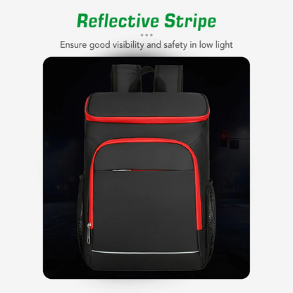 Picnic and camping backpack with insulated cooler box for hikes
