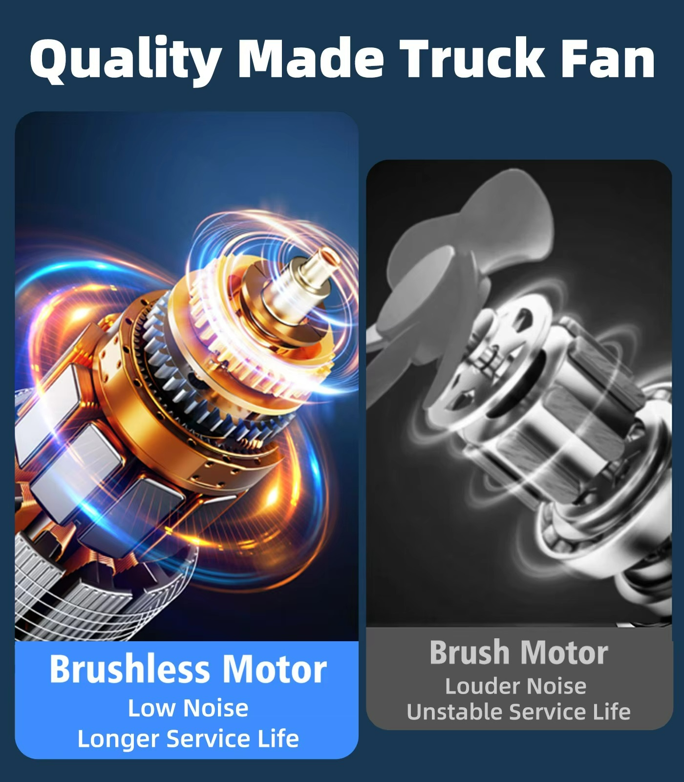 Auto cooling fan with two heads and strong suction cup