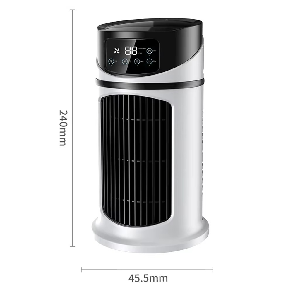 Portable water-cooled fan with humidifier for indoor use