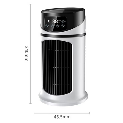 Portable water-cooled fan with humidifier for indoor use