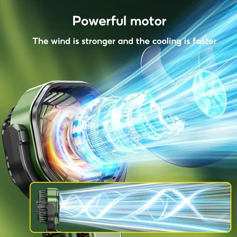 Outdoor camping fan with adjustable airflow and cooling function