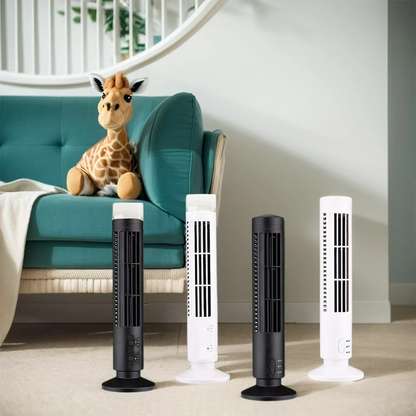 Electric bladeless table fan with tower design
