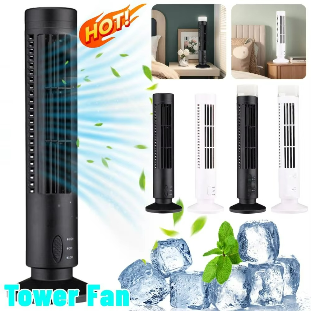 Electric bladeless table fan with tower design