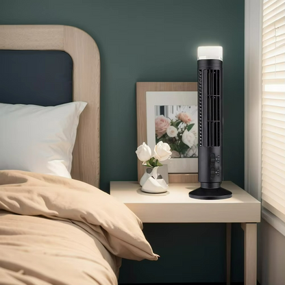 Electric bladeless table fan with tower design