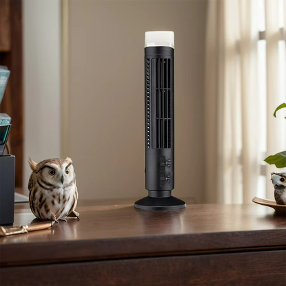 Electric bladeless table fan with tower design