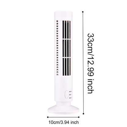 Electric bladeless table fan with tower design