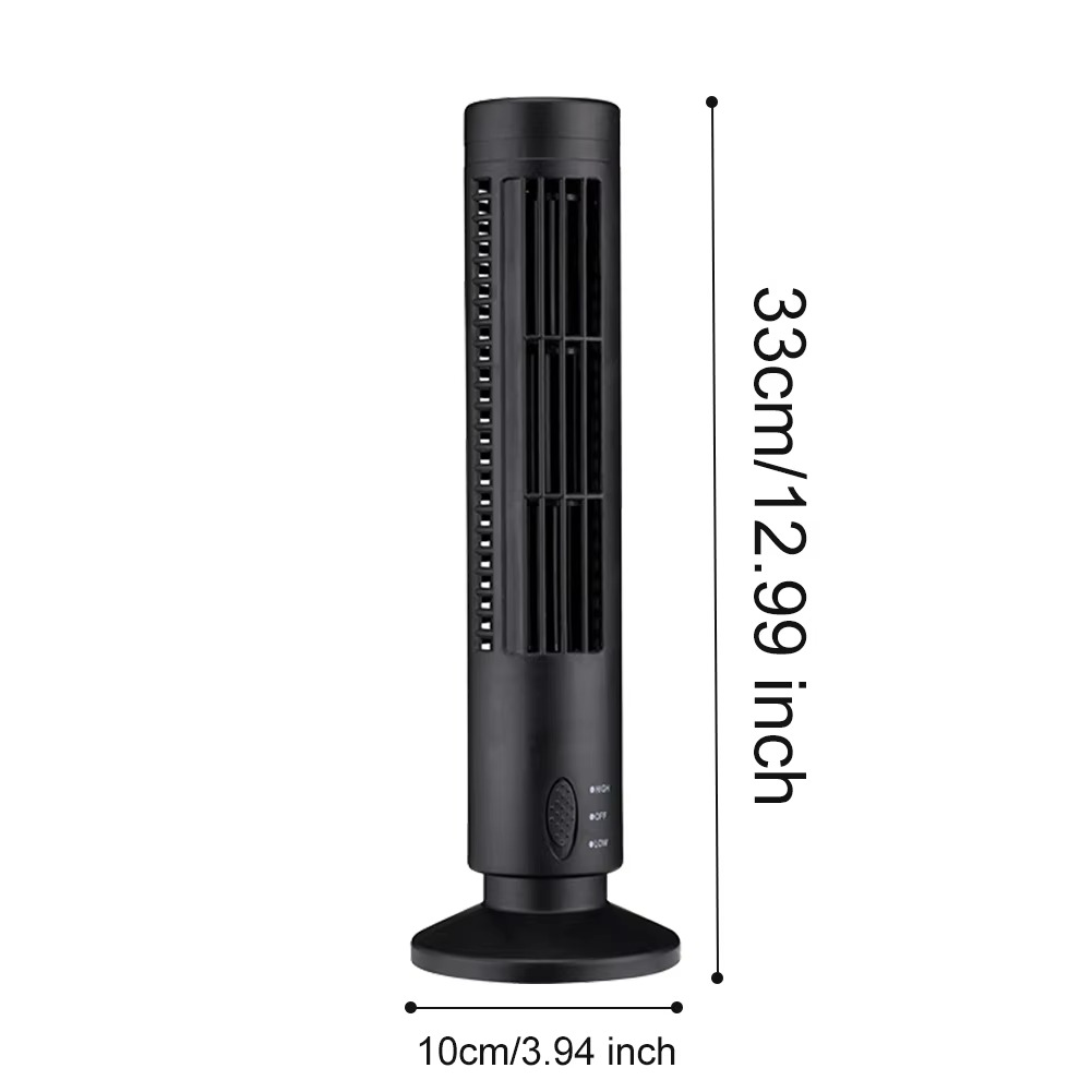 Electric bladeless table fan with tower design