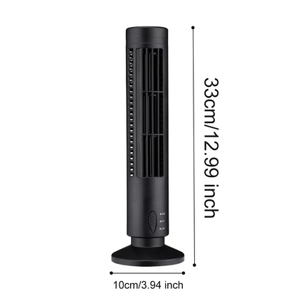 Electric bladeless table fan with tower design